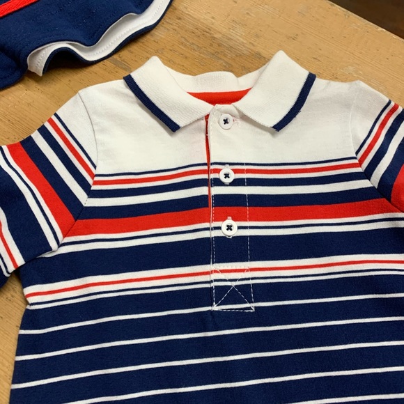 Cute baby polo jumper with matching hat. - Picture 2 of 5